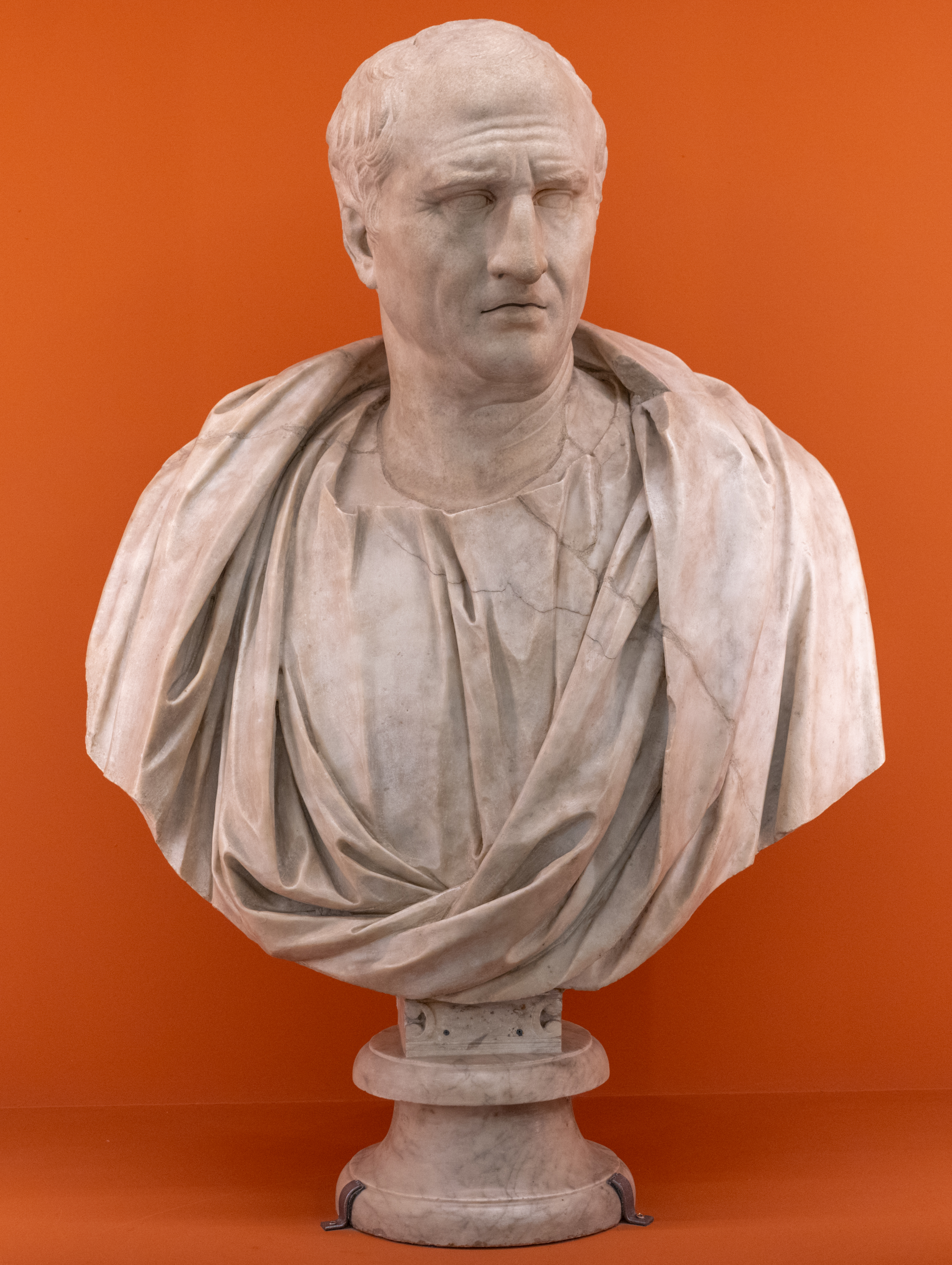 Ritratto di Cicerone, Musei Capitolini, inv. MC 589. Il console del 63 a.C. è un testimone centrale del dibattito politico della tarda Repubblica.